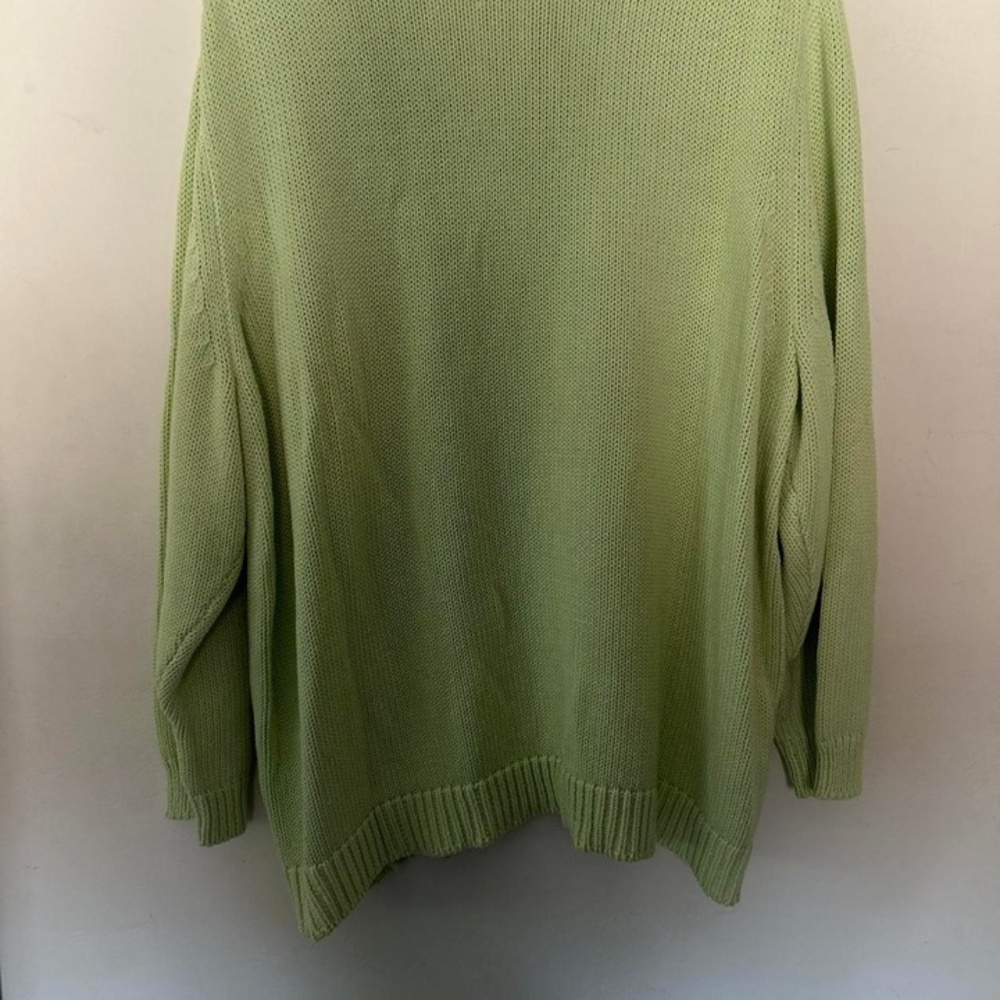 Oversized neon green knit sweater New with tags Banana republic Large j crew - Picture 2 of 4